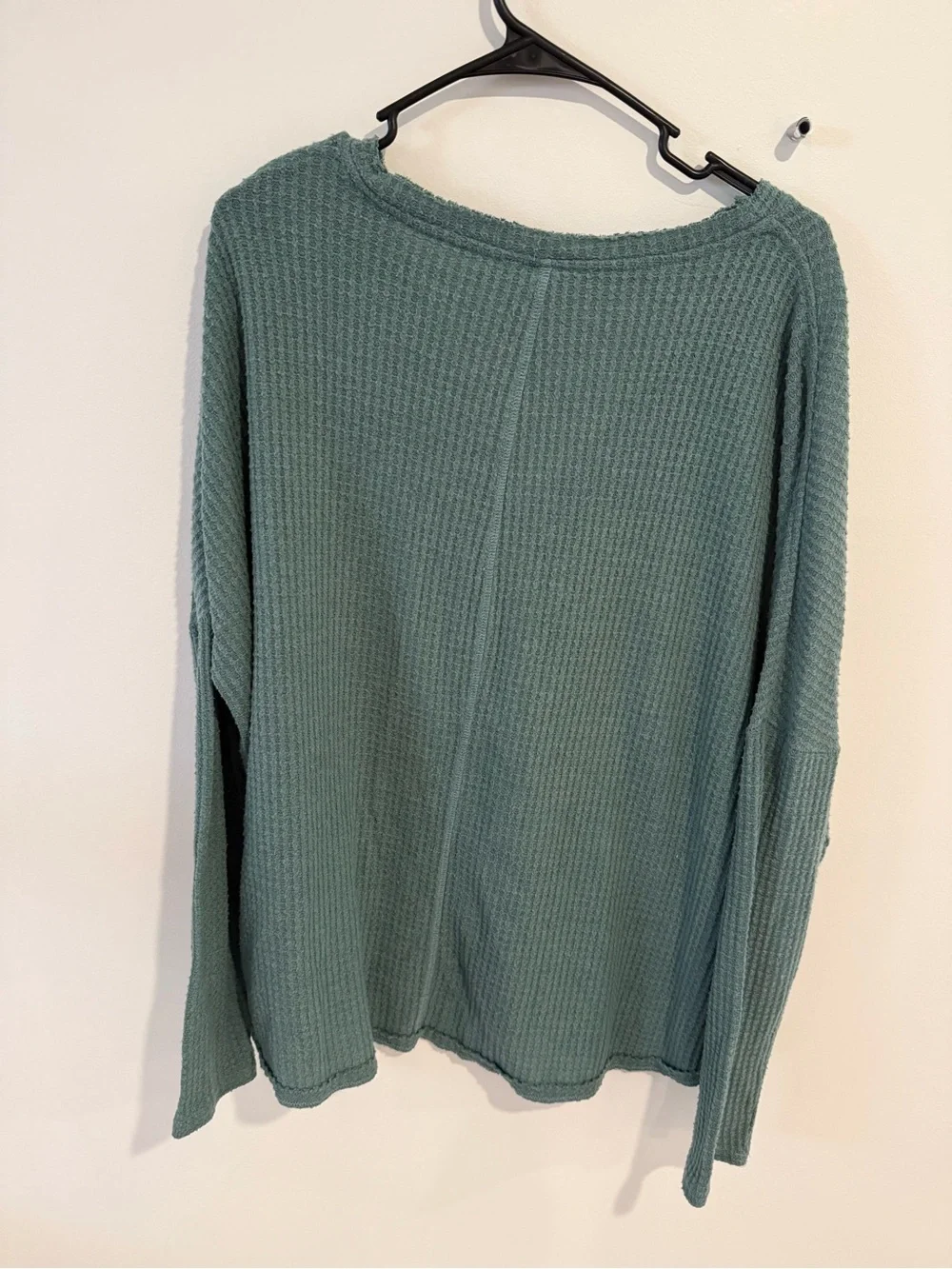 Urban Outfitters Green Waffle-Knit Button Cardigan - Picture 3 of 3
